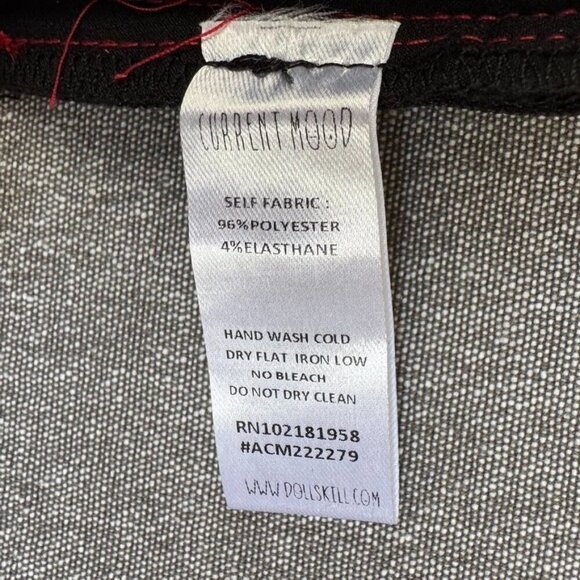 Current Mood Creating Chaos Strappy Black Stretch Skirt Overlay Pants Size XL - Picture 15 of 16